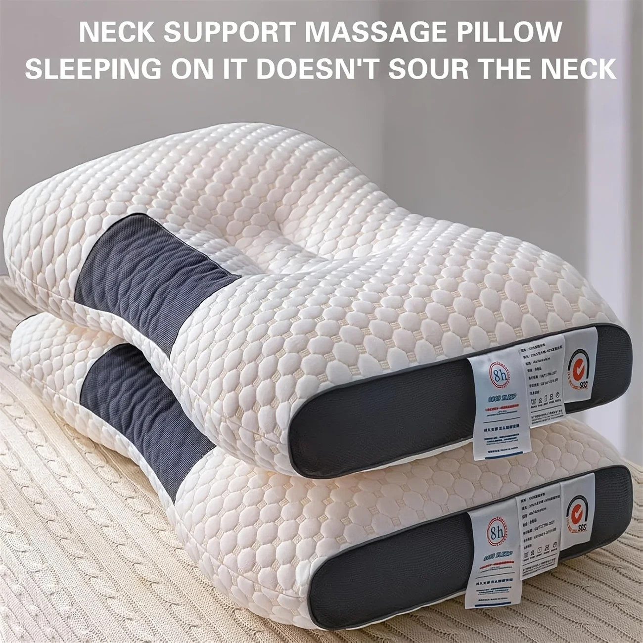 The Ultimate Cervical Correction Pillow - Ergonomic Neck Support for Deep Sleep - Perfect for Side and Back Sleepers - Enjoy a S
