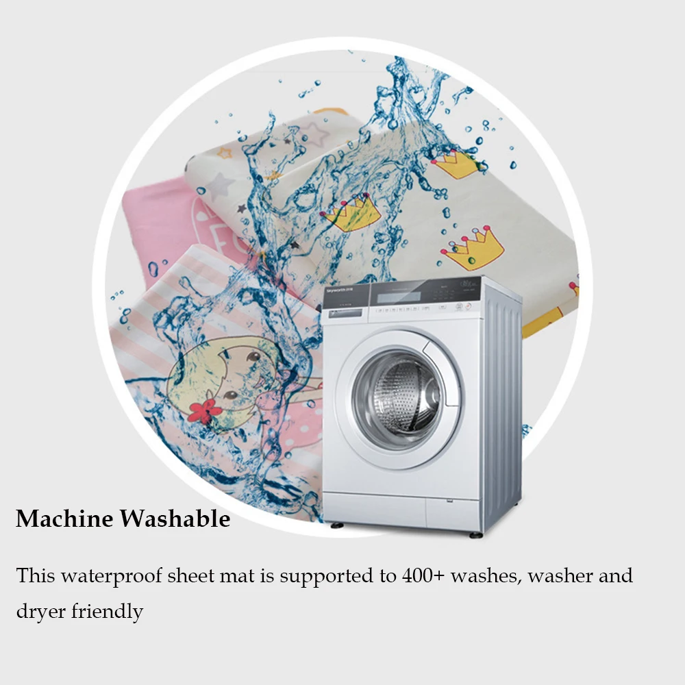 Women Waterproof Menstrual Pad Washable Mattress Pad Reusable Underpad Bed Wetting Incontinence Cover for Baby Toddler and Adult - Image 4