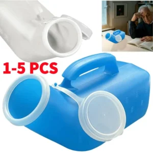 1-6pcs 1200ml Urinals for Men Spill Proof Pee Bottle Plastic Mens Bedpan Bottle with Lid for Car Elderly and Incontinence