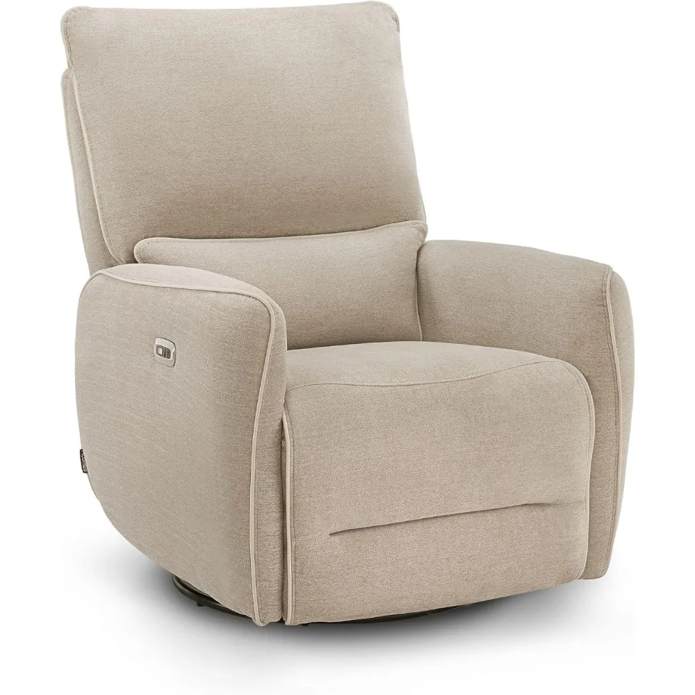 Power Swivel Glider Rocker Recliner Chair, Electric Swivel Rocker Recliner with USB Charging Ports for Living Room and Nursery,