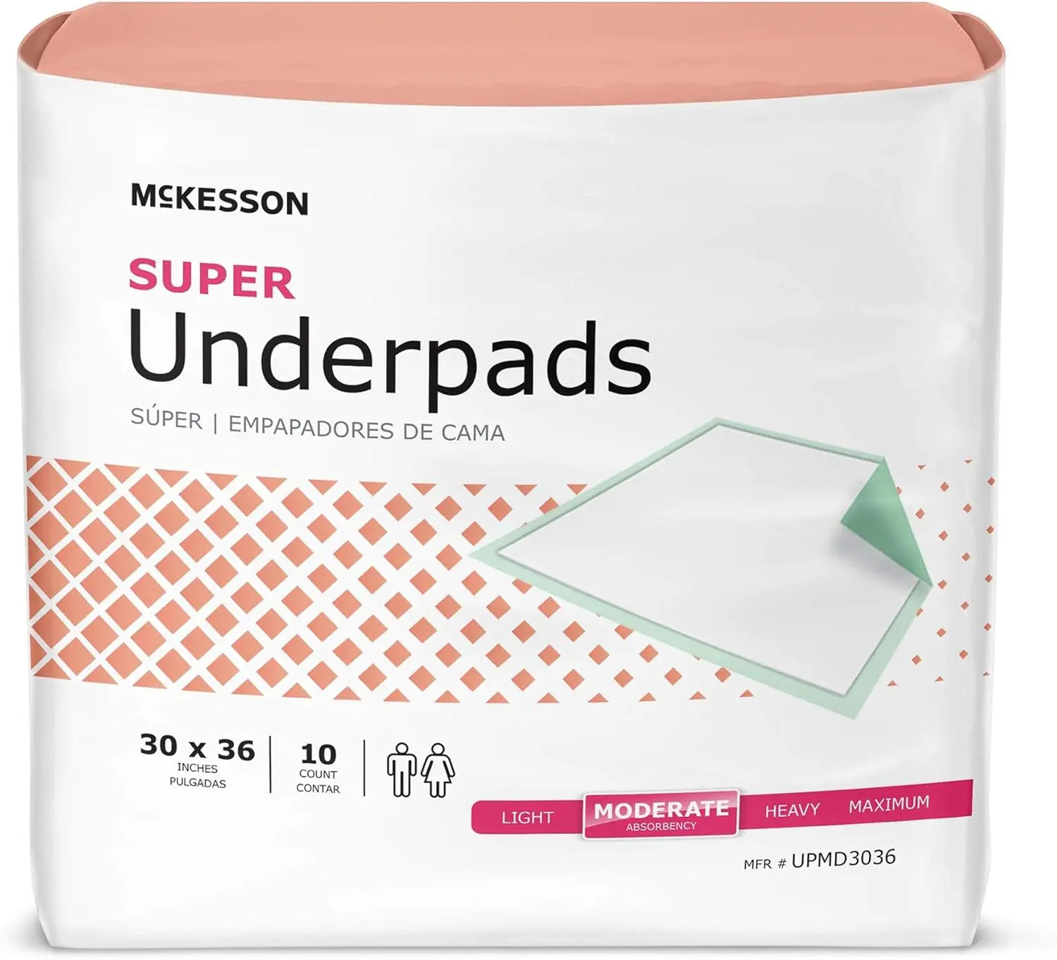 Super Underpads, Ontinence Bed Pads 30"" X 36"" [100 Count], Moderate Absorbency, Disposable Chux Pads For Adults, Elderly, And