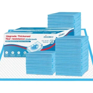 50 Count Tear-Resistant Disposable Bed Pads 36" x 36" Super Absorbent Underpads Chux Thicker Extra Large Incontinence Bed Pads