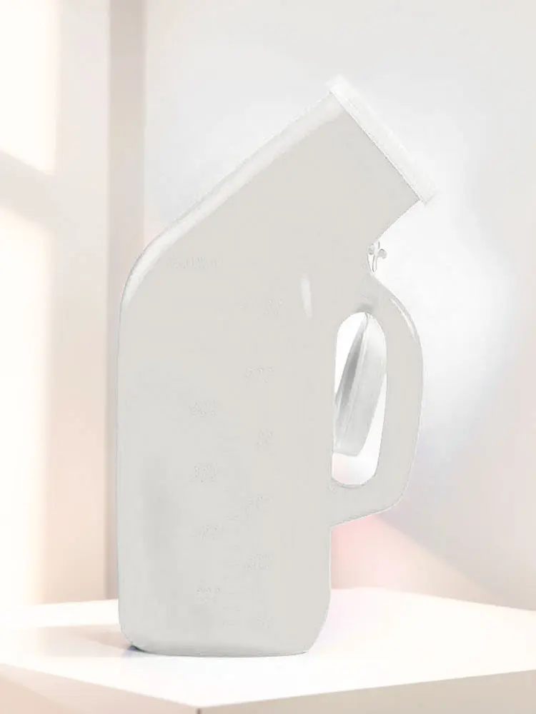 1200ml Pee Container Spill Proof Portable Urinal Plastic Urine Bottle with Lid for Car Elderly and Incontinence - Image 3